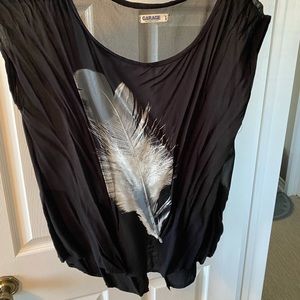 black feather tshirt